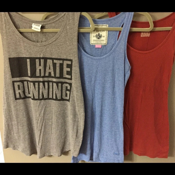 Bundle of 3 size Small Tank Tops VS PINK & Mossimo - Picture 1 of 10